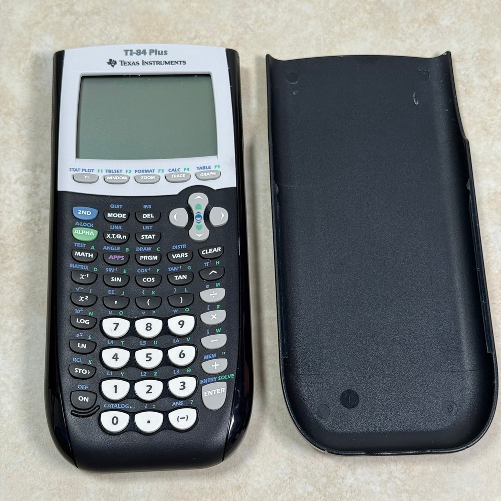Texas Instruments TI-84 Plus Graphing Calculator Black L-0519AD TESTED - Picture 8 of 11